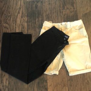 Girls uniform black pants and khaki shorts NWT 16